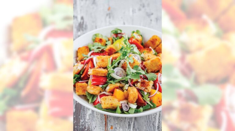 A recipe for Fish Stick Panzanella from ‘The Blue Food Cookbook’ elevates a frozen staple