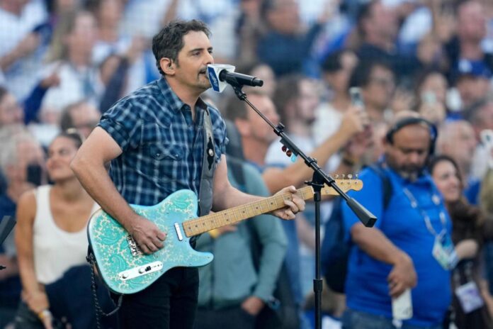Brad Paisley says he’s ‘Mr. More Baseball’ after performing at another World Series marathon game