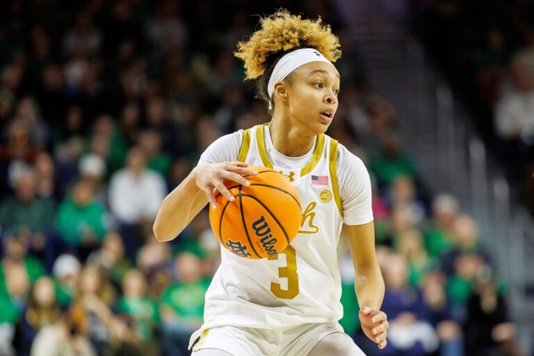 Hannah Hidalgo sets NCAA record with 16 steals, No. 18 Notre Dame women dump Akron 85-58