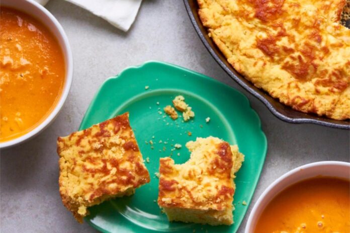 This Thanksgiving, don’t forget the cornbread, and here’s a nicely cheesy version