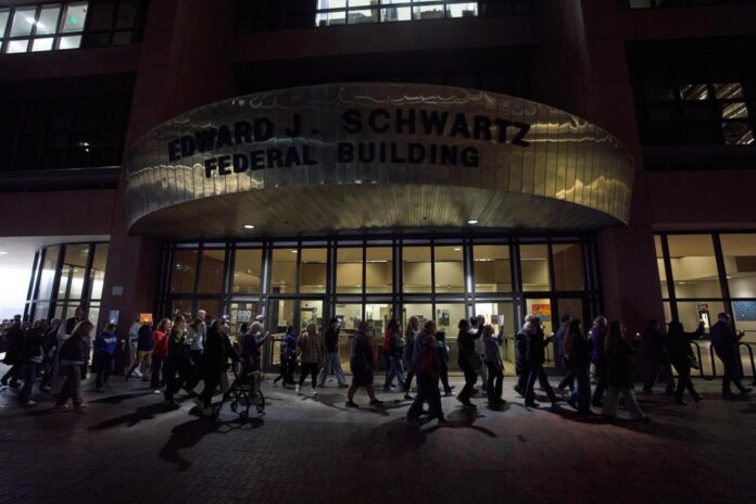 Lawsuit challenges arrests of people showing up to ICE check-ins in San Diego