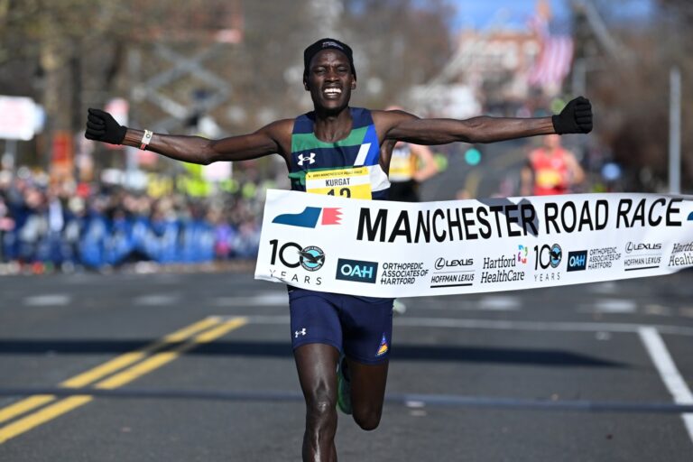 Edwin Kurgat breaks course record, Weini Kelati wins fifth straight at Manchester Road Race