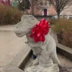 Beloved dinosaur statue in Philadelphia’s Manayunk neighborhood replaced after apparent vandalism