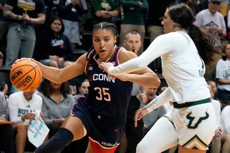 UConn women’s basketball routs South Florida 85-51, Sarah Strong logs fourth double-double