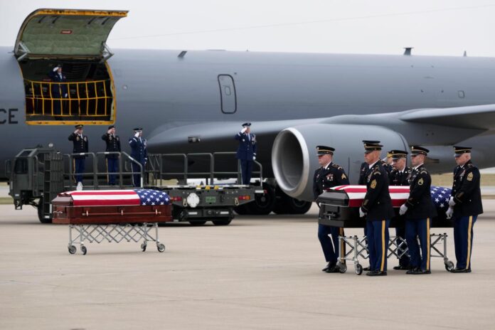 Two Iowa National Guard members killed in Syria return home on Christmas Eve