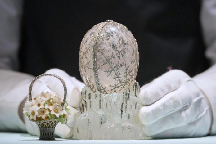 Crystal Fabergé egg crafted for Russian royalty shatters record and sells for $30.2 million