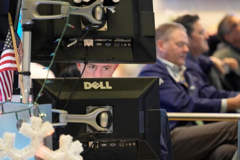 Wall Street is slipping in light trading on the final day of 2025