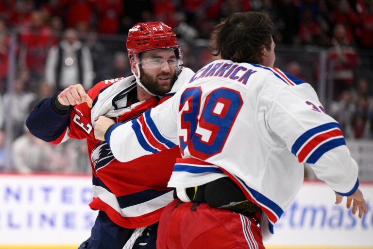 Tom Wilson has Gordie Howe hat trick in Capitals’ 6-3 win against Rangers