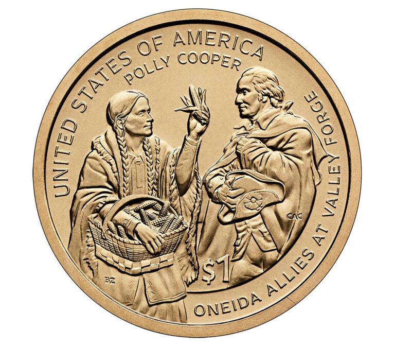 Polly Cooper, an Oneida woman who helped save Washington’s army, is honored on $1 coin