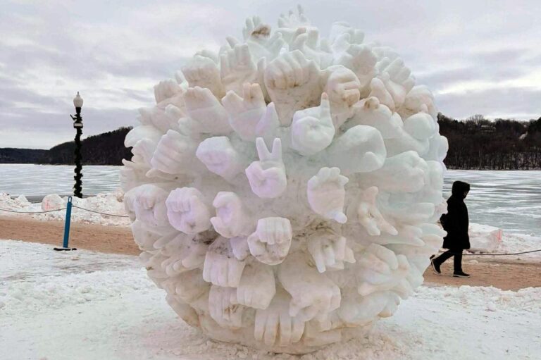 Team USA snow sculpture in Stillwater removed over ‘ICE out’ messaging