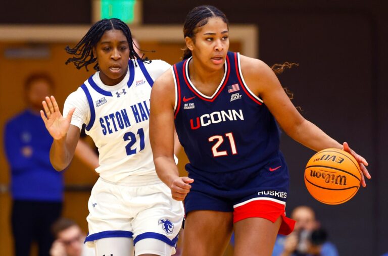 UConn women’s basketball overcomes largest deficit of season in 92-52 rout at Seton Hall
