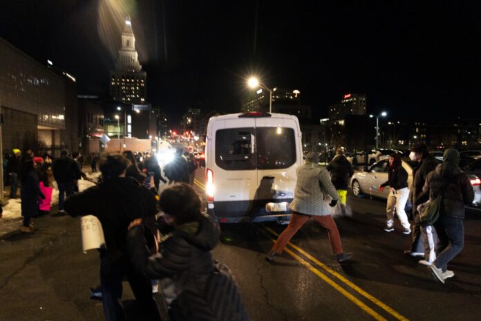 Federal vehicle knocks down protester during CT vigil over fatal ICE shooting in Minnesota
