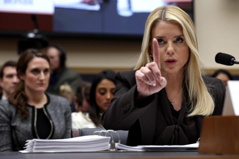 US Attorney General Pam Bondi pressed on Epstein files, political retribution by Justice Department
