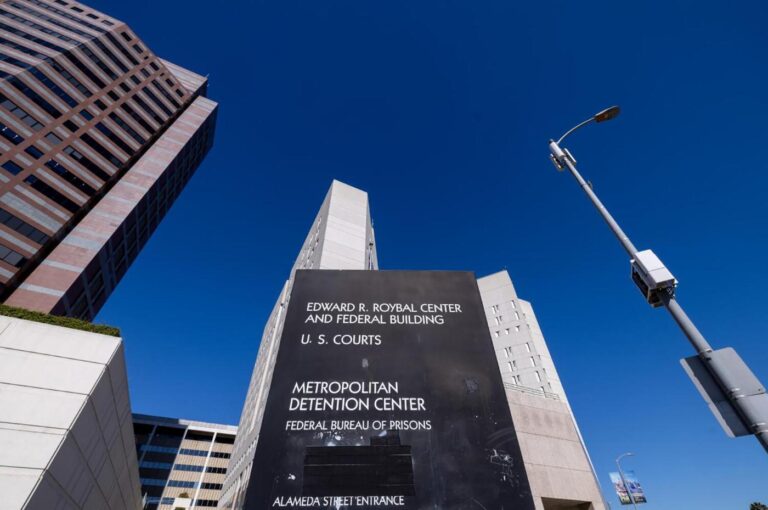 Federal agent injured in clash with protesters in Downtown LA during student walkout