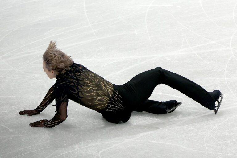 Ilia Malinin falls twice in Olympic disaster, allowing Mikhail Shaidorov to claim gold