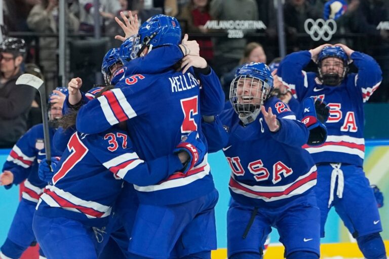 United States wins 3rd Olympic gold in women’s hockey, beating Canada 2-1 on Megan Keller’s OT goal