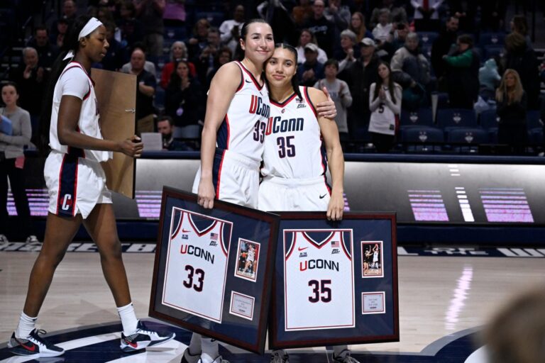 On UConn’s Senior Day, Azzi Fudd and Caroline Ducharme’s decade-long friendship comes full circle