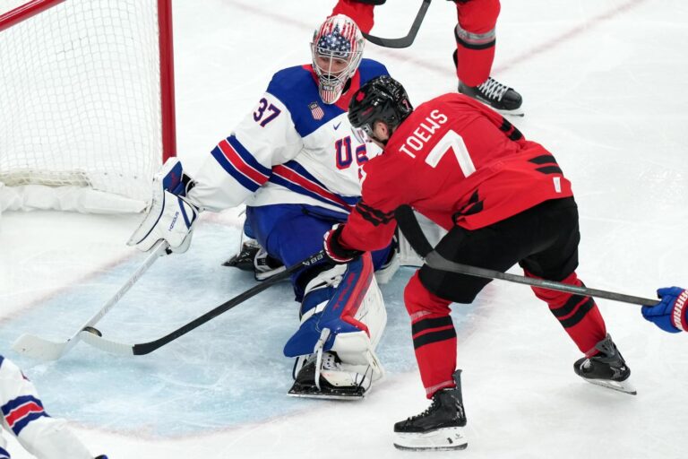 Hughes scores in overtime as US beats Canada for first men’s hockey gold at the Olympics since 1980