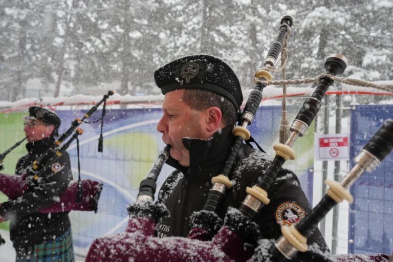 Bagpipers play at Olympic curling in homage to sport’s Scottish heritage — but they’re Italian
