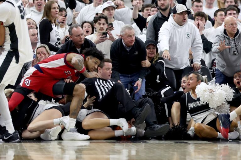 Brutal brawl breaks out, six ejected, in rough-and-tumble matchup between Big East rivals