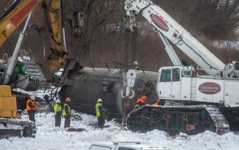 Shelter-in-place order lifted in Mansfield after train cars removed from water following derailment