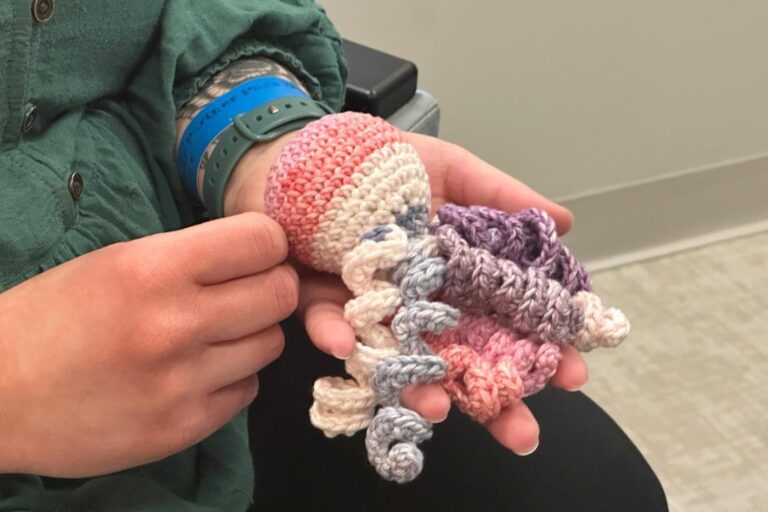 Mom of a preemie crochets colorful yarn octopi for tiny tots at Detroit hospital NICU