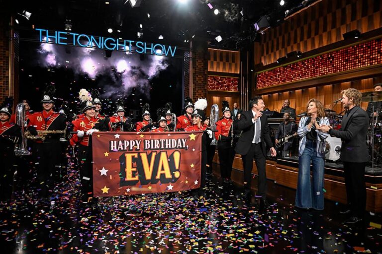 Ryan Gosling lures partner Eva Mendes onto ‘The Tonight Show’ for a public 52nd birthday surprise