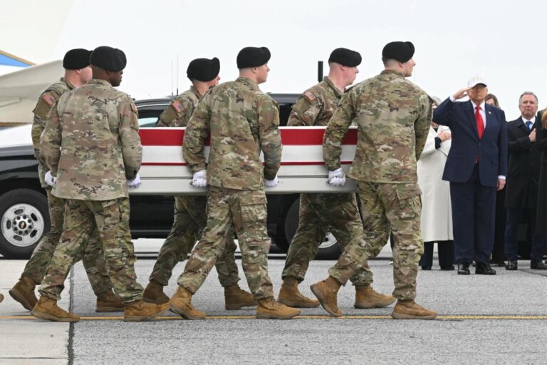 Trump pays respects to 6 US Army members killed in Iran war