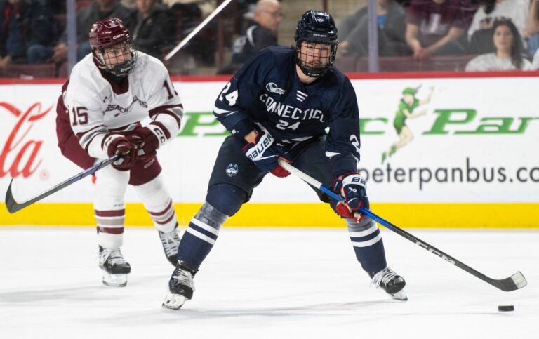 Mike Cavanaugh, UConn men’s hockey skating on from lights-out controversy at UMass