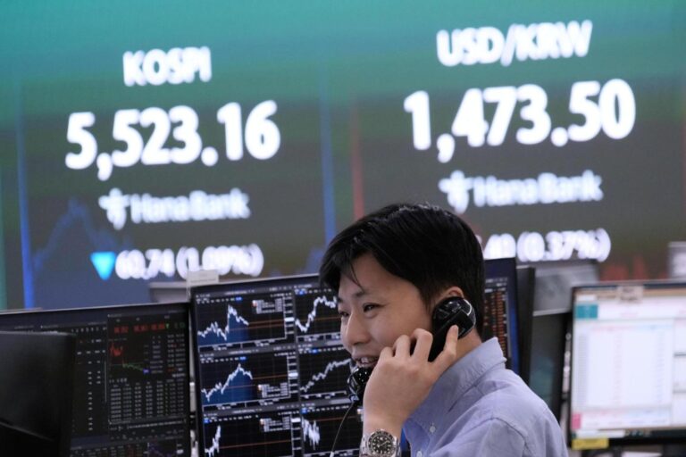 World shares are mixed following Wall Street’s losses, as oil continues to climb