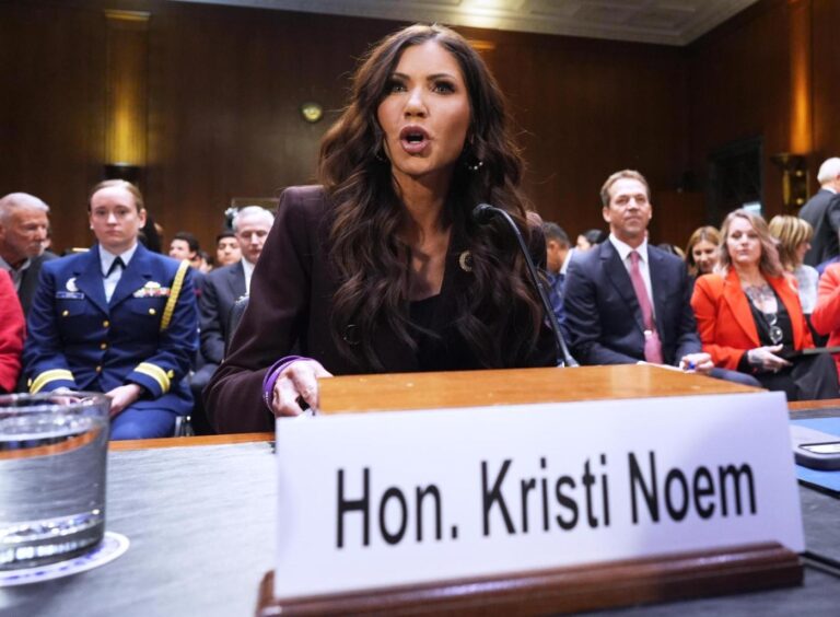 A $220 million ad blitz and a public split with Trump mark the end of Kristi Noem’s DHS tenure